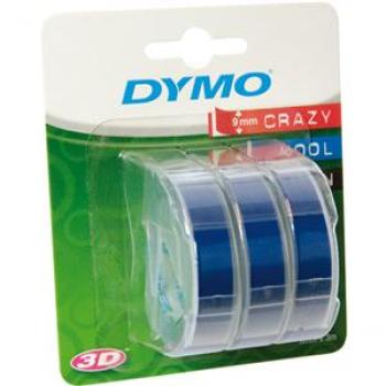 Prägeband 9mm/3m blau für Dymo Packung 3 Bänder