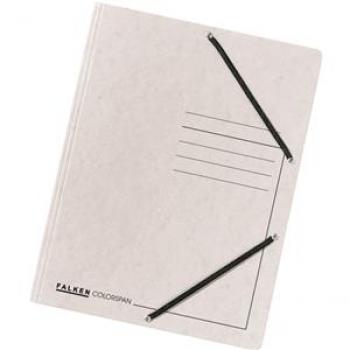 Einschlagmappe weiß Colorspan-Karton 3 Klappen, mit Gummizug