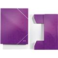 Eckspannermappe A4 violett-metallic Karton/Pappe Wow