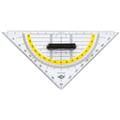 Geodreieck Hypotenuse 160mm m.Griff Plexiglas transparent  Pack 10 Stück