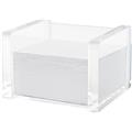 Zettelbox glasklar/Acryl Cristallic mit ca. 500 Einlegeblättern 9x9cm