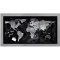 Glas-Magnetboard 91x46cm World-Map Design artverum inkl. 2 extra starke