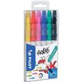 Fasermaler FriXion Color 6er-Etui SW-FC-S6 thermosensitive Tinte