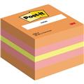 Haftnotizwürfel 51.8x51.8mm 3-farbig Mini 400Blatt pink.neonpink.orange