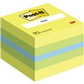 Haftnotizwürfel 51.8x51.8mm 3-farbig Mini 400Blatt gelb.limonengrün.blau