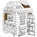 Bankers Box Kartonspielhaus Candy Shop weiß 96.5x121.3x81.3cm