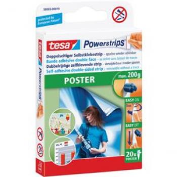 Tesa Powerstrips Poster 20 Stück bis 200g 40x20mm