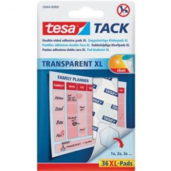 Tesa Klebepads Tack XL transparent ablösbar Packung 36 Stück