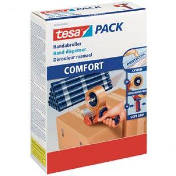Tesa Packband Abroller 50mmx66m Comfort m. Messerschutz u. Rollenbremse