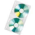 CD/DVD-Abhefthüllen 2CDs transparent Laschenverschluß    Packung 10 Stück