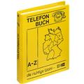 Telefonringbuch A5 gelb 4-Ringe-16mm mit Register A-Z u. 25 Blatteinlagen