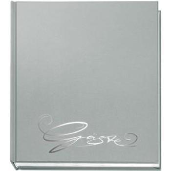 Gästebuch silber 20.5x24cm Classic mit Farbprägung 144 Seiten