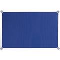 Pinnwand 150x100cm Textil Oberfläche blau mit Alurahmen MAULpro 2000