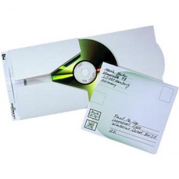 CD/DVD-Versandtasche 1CD weiß Karton für 1CD mit Booklet Packung 5 Taschen