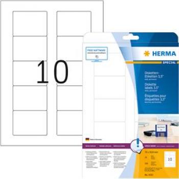 HERMA Diskettenetiikett 4353 70x50,8mm weiß 250 Etik./Pack.
