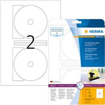 HERMA CD/DVD Etikett 5115 116mm Maxi weiß 50 St./Pack.
