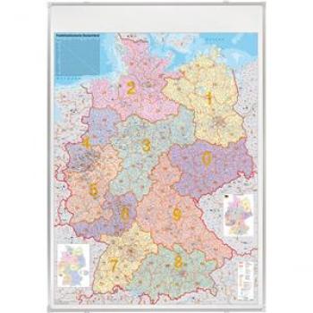Karte 140x100cm Deutschland magnet haftend PLZ Maßstab: 1:750.000